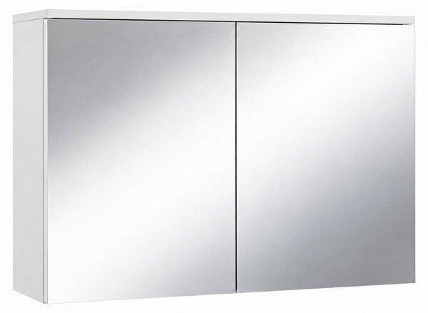 Badplaats Szafka z Lustrem Toledo 80 x 20 x 60 cm - Biały Mat - Słupek Łazienkowy