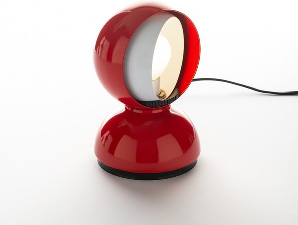 Nowoczesna lampa stołowa Eclisse Tavolo - czerwona, wymienna żarówka