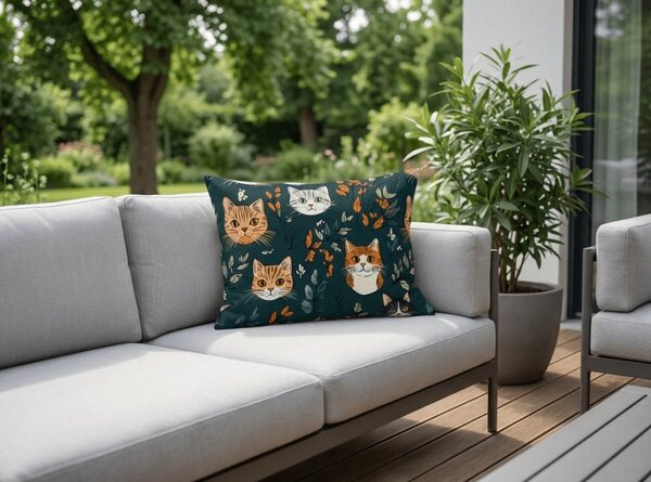 Poszewka na poduszkę z polibawełny CATTAMI POLY 50x70 cm, ciemnozielony