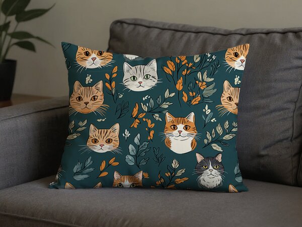 Poszewka na poduszkę z polibawełny CATTAMI POLY 50x70 cm, ciemnozielony
