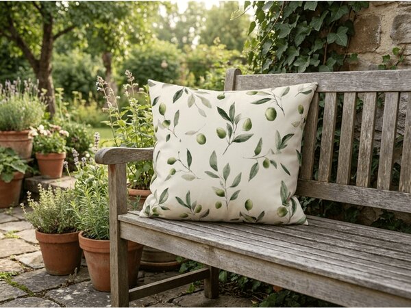 Bawełniana poszewka na poduszkę OLIVE 45x45 cm, zielona
