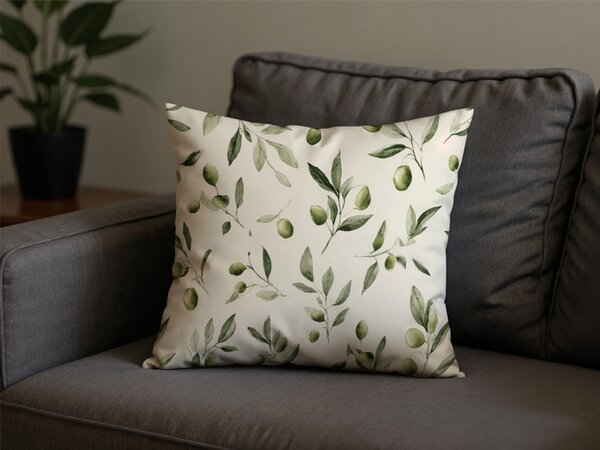 Bawełniana poszewka na poduszkę OLIVE 45x45 cm, zielona