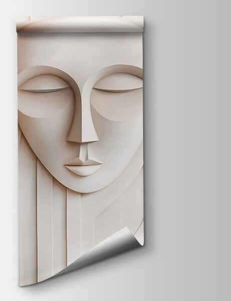 Fototapeta Grupa białych masek, Fototapety 3d, Popularne Fototapety, w03733 - Tapeko.pl