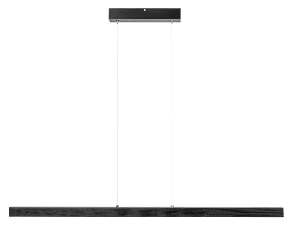 Czarna lampa wisząca LED 115cm z drewna jesionowego L115KB-4K-SCHWARZ