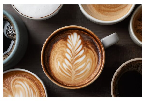 Obraz sztuka kawowa z latte