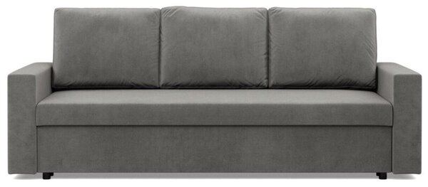 Kanapa 3 osobowa, BLOM, velvet, 220x92x92 cm, jasny szary | TYLETEGOTU