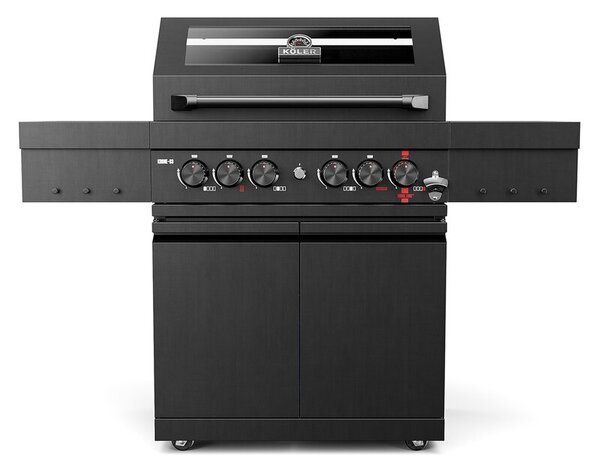 Grill ogrodowy gazowy KOLER Krone S3 Czarny 21.6 kW 74 x 47 cm