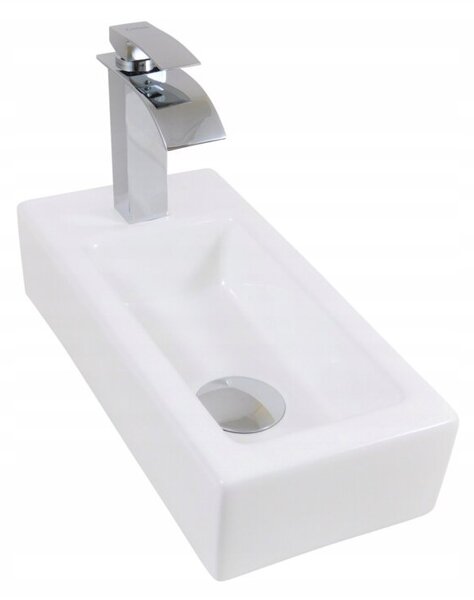 Umywalka nablatowa Estiva NAJRA Prawa biała 36,5x18,5x9 cm 1 szt