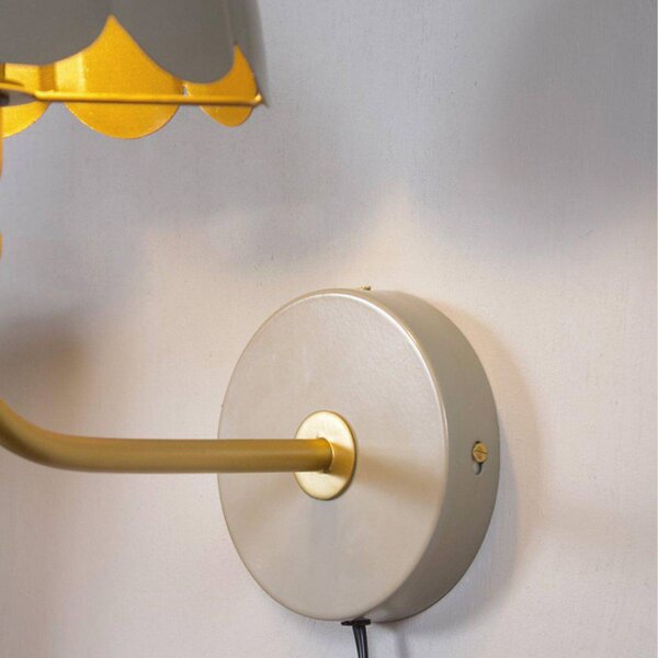 PR Home Kinkiet Wells, kremowy / amber, salon / jadalnia, metal
