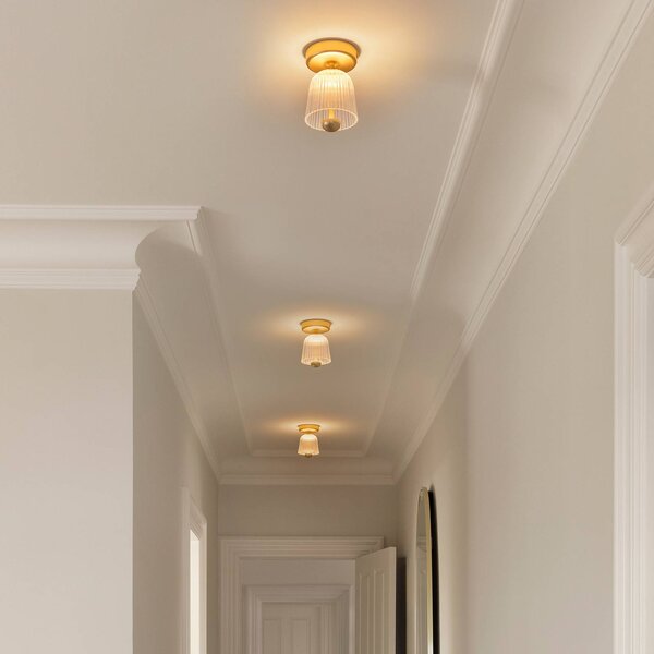 Nuura Aps Lampa sufitowa LED Asteea, możliwość ściemniania, mosiężny / złoty, salon / jadalnia, metal, skandynawski