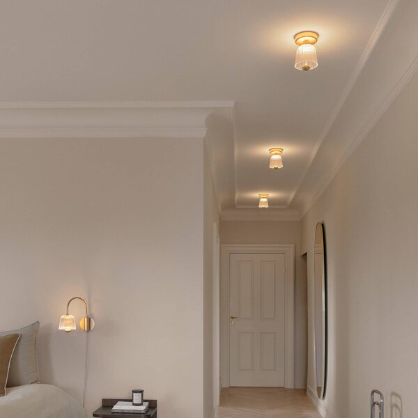 Nuura Aps Lampa sufitowa LED Asteea, możliwość ściemniania, mosiężny / złoty, salon / jadalnia, metal, skandynawski