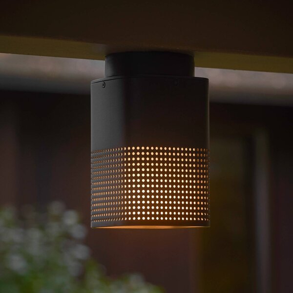 Nordlux Zewnętrzna lampa typu downlight Sidara Seaside, czarna, IP54, E27 Sidara, możliwość ściemniania, czarny, aluminium, nowoczesny