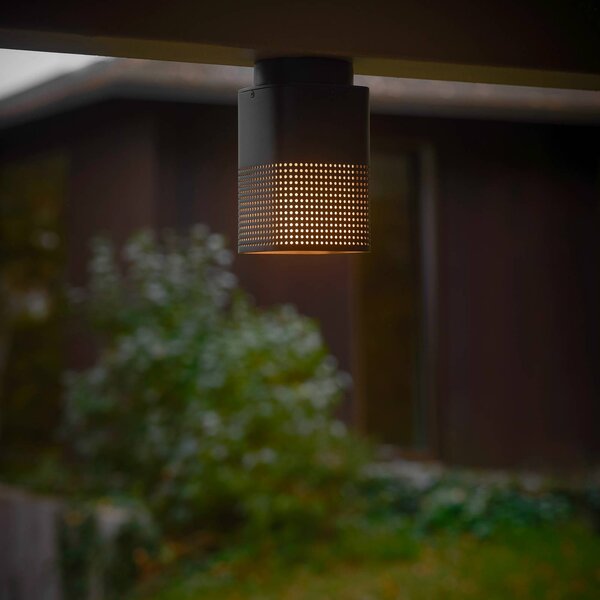 Nordlux Zewnętrzna lampa typu downlight Sidara Seaside, czarna, IP54, E27 Sidara, możliwość ściemniania, czarny, aluminium, nowoczesny