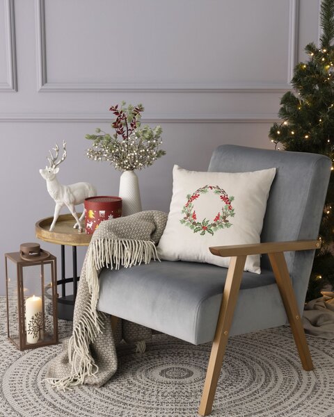 Poszewka na poduszkę Winter Wreath 43x43 cm