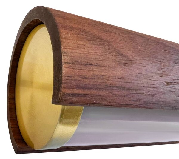 DFTP by Nordlux Lampa wisząca Akeno, możliwość ściemniania, ciemne drewno, salon / jadalnia, drewno, nowoczesny