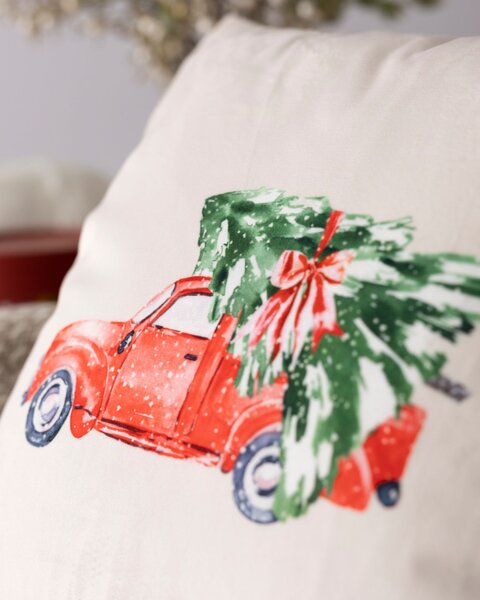 Poszewka na poduszkę Christmas Car 43x43 cm
