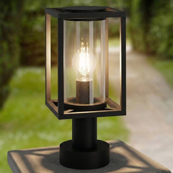 Lampa ogrodowa stojąca Ferda Lucande, możliwość ściemniania, czarny, aluminium, nowoczesny