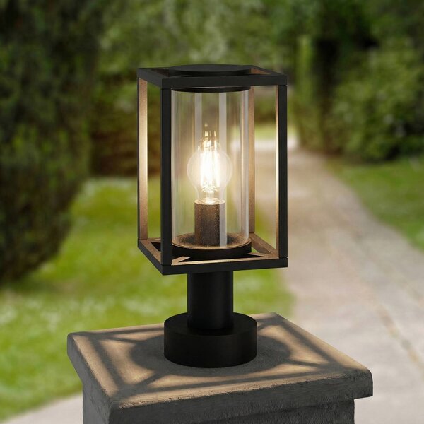 Lampa ogrodowa stojąca Ferda Lucande, możliwość ściemniania, czarny, aluminium, nowoczesny