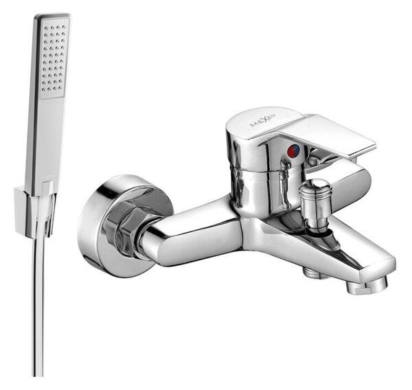 Mexen Caro R72 bateria wannowa z zestawem prysznicowym, chrom - 74663R72-00
