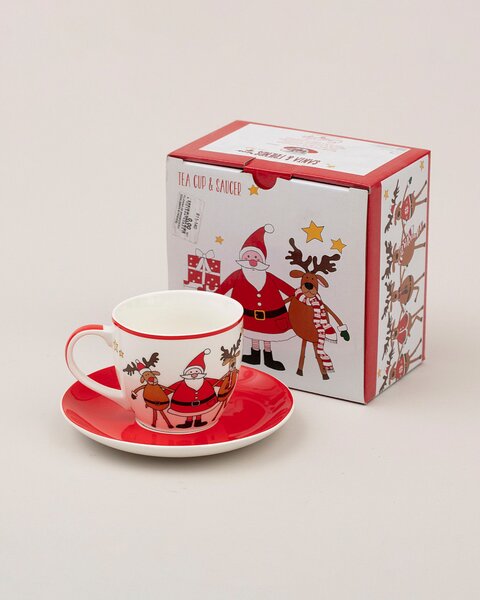 Filiżanka ze spodkiem Spirit of Christmas porcelana 200ml