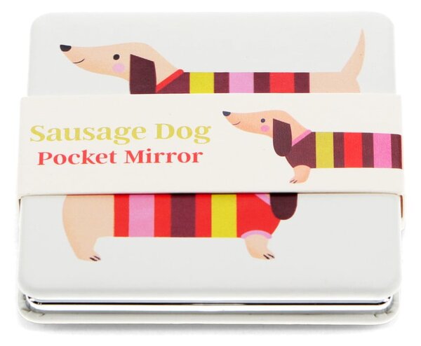 Lustro powiększające kosmetyczne 7x7 cm Sausage Dog – Rex London