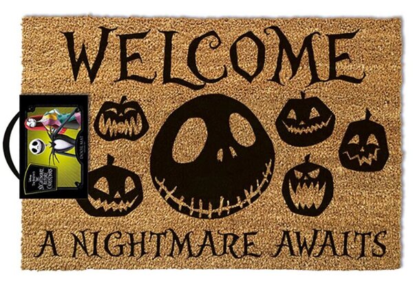 Wycieraczka PYRAMID The Nightmare Before Christmas (A Nightmare Awaits) GP85256 Beżowo-czarny 40 x 60 cm