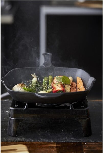 Żeliwna patelnia grillowa 28x28 cm – Holm