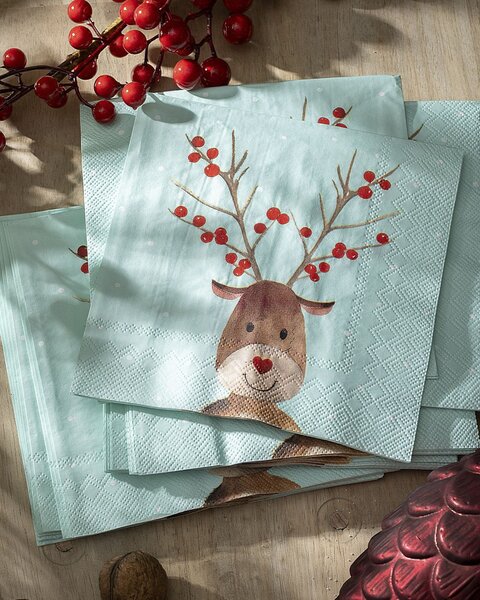 Serwetki świąteczne Reindeer Dots 20 szt
