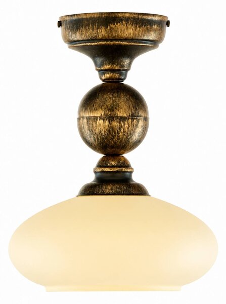 Lampa sufitowa Bolero Jupiter, możliwość ściemniania, kremowy / amber, salon / jadalnia, metal, antyczny