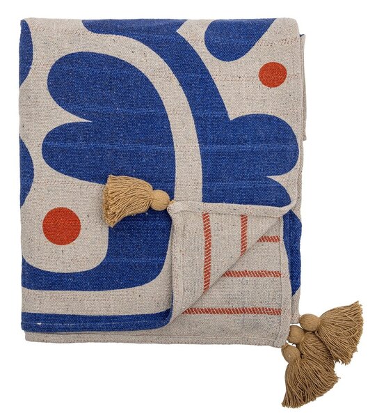Niebieski koc 130x160 cm Eviaya – Bloomingville