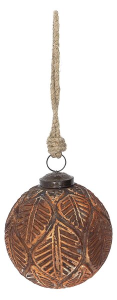 Bombka szklana Rustic Leaf I 10 cm