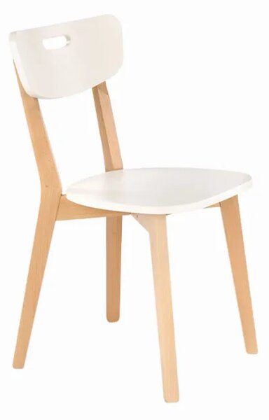 Białe krzesło drewniane w stylu skandynawskim K9-W63