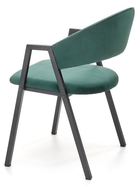 Designerskie krzesło do jadalni butelkowa zieleń | Umeblowana.com