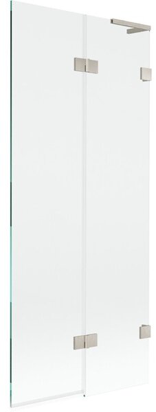 Mexen Lunar L parawan nawannowy 2-skrzydłowy prawy 80 x 150 cm, transparent, nikiel szczotkowany - 897L-080-100-97-00-P