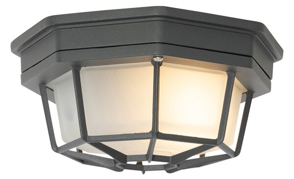 Lampa sufitowa rustykalna ciemnoszara 21,3 cm IP44 - Bri