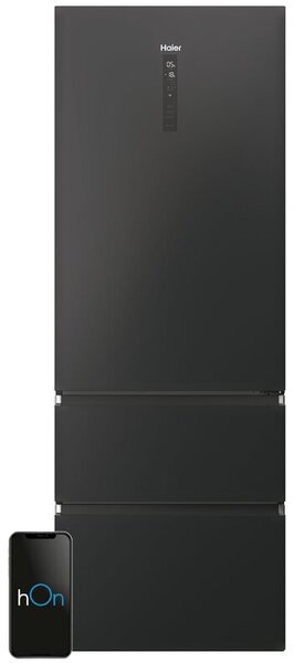 Lodówka HAIER HTW7720ENPT No frost 200.6 cm Czarna