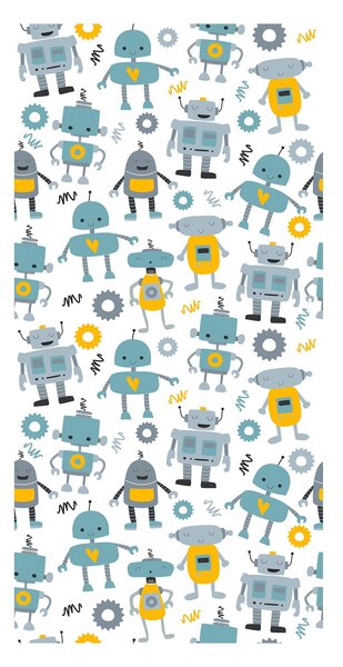 Tapeta - Roboty, niebieskie