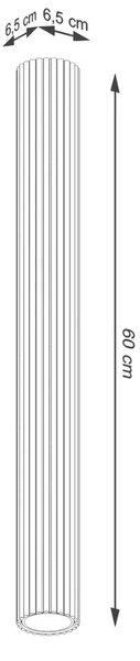 Loftowa oliwkowa lampa sufitowa 60cm B5-G19