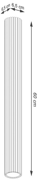Ryflowana lampa wisząca beżowa 60cm H9-B95