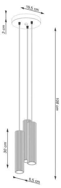 Nowoczesna złota lampa wisząca - 4X D299 P3-E21