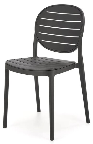 Czarne nowoczesne krzesło sztaplowane 120cm R0-K20
