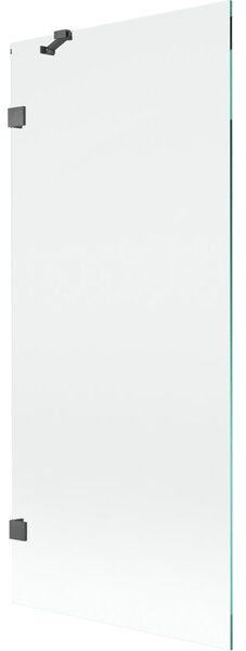 Mexen Lunar parawan nawannowy 1-skrzydłowy 80 x 150 cm, transparent, gun gray szczotkowany - 897-080-000-66-00