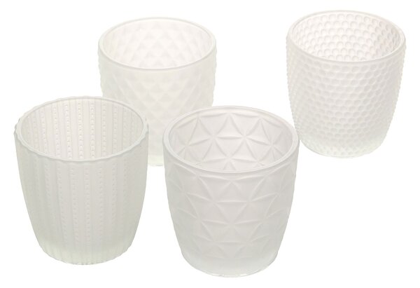 Świeczniki Altare 4szt. milk glass
