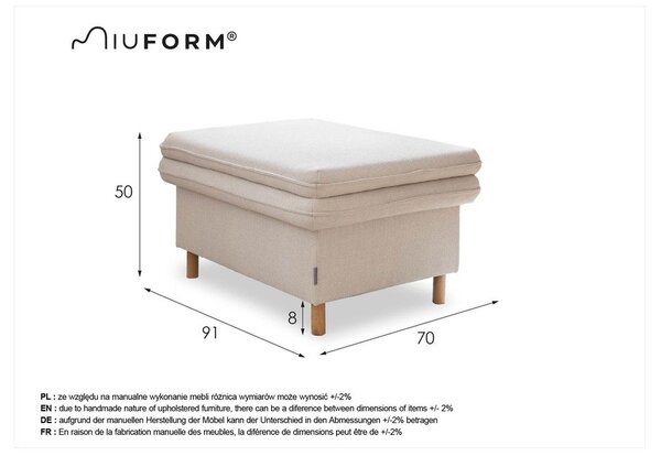 Jasnoszary podnóżek Simon – Miuform
