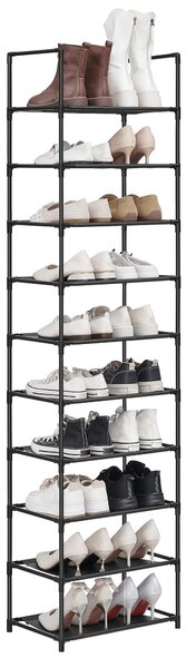 Szafka na buty z metalową ramą ORDEN, czarna