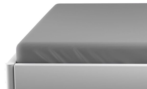 Jersey prześcieradło do dziecięcego łóżeczka szare 70 x 140 cm