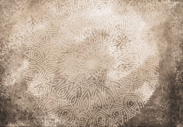 Fototapeta - Mandala w kamieniu (196x136 cm)