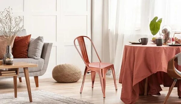 Loftowe designerskie miedziane krzesło Z3-S67