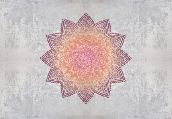 Fototapeta - Mandala z motywem betonu (196x136 cm)