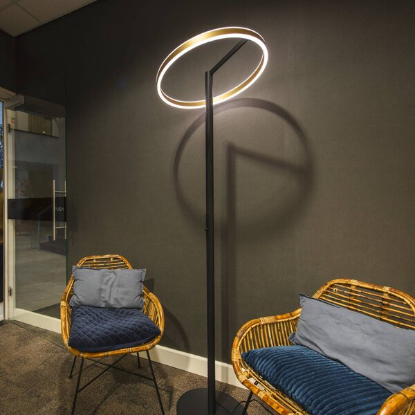 SLV Lampa stojąca One Straight, możliwość ściemniania, czarny, salon / jadalnia, metal, nowoczesny